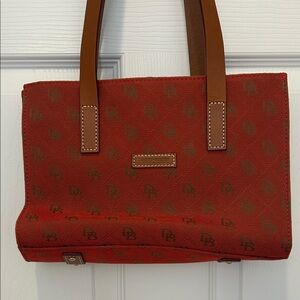Dooney & Bourke Red and Brown Tote